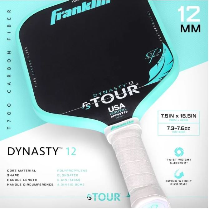 Franklin FS Tour Dynasty 12mm Feather Weight Pickleball Paddle