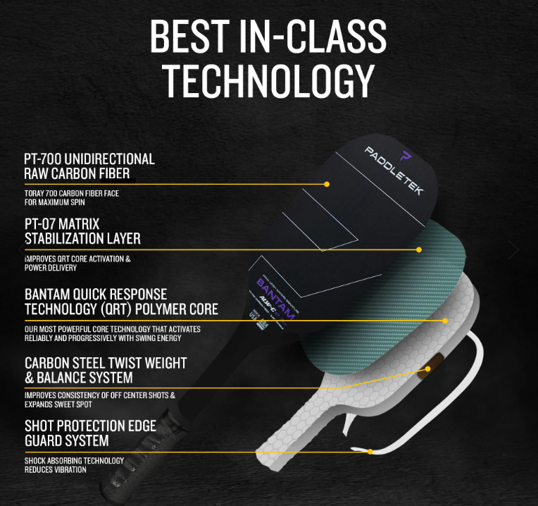 Paddletek Bantam ALW-C 12.7mm Pickleball Paddle