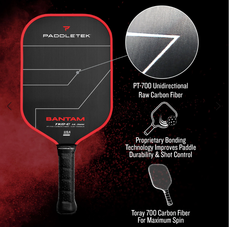 Paddletek TKO-C 14.3mm Pickleball Paddle