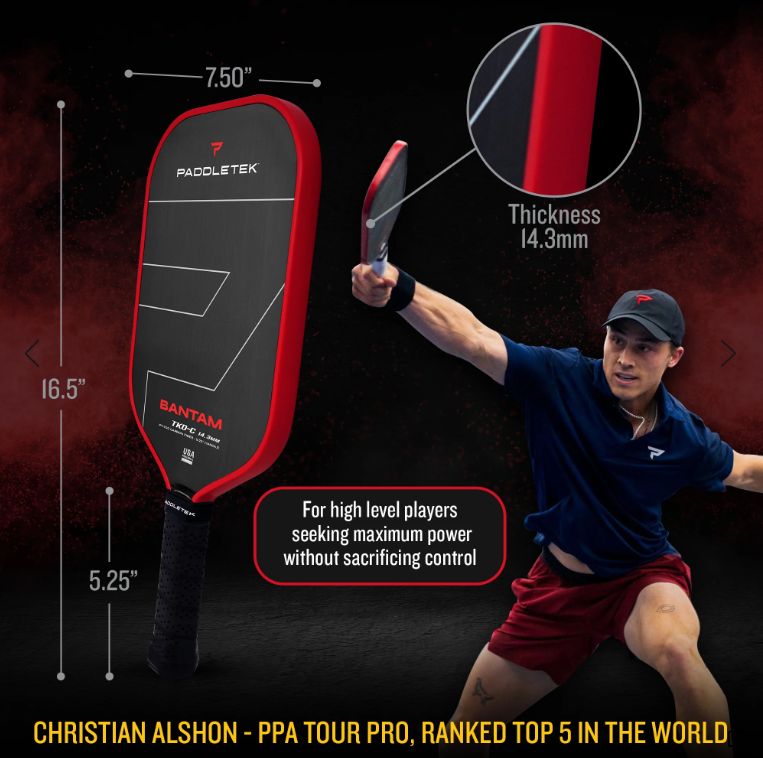 Paddletek TKO-C 14.3mm Pickleball Paddle