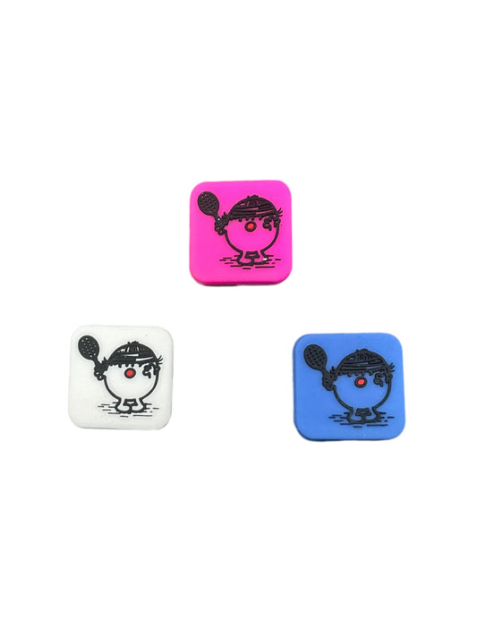 Little Miss Tennis Themed Shock Absorbing Vibration Dampeners - 3 Pack