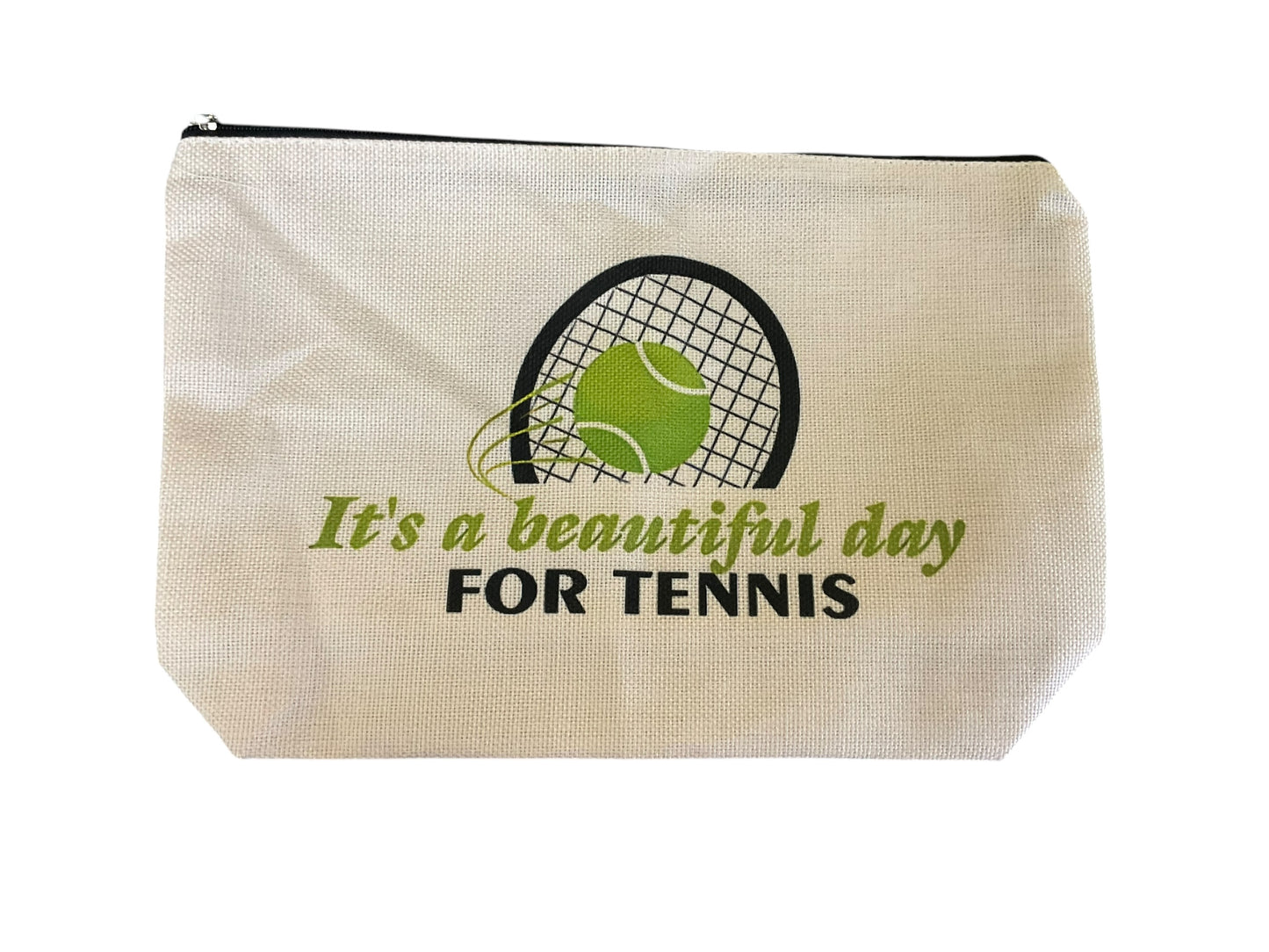 It's a beautiful day for tennis toiletry bag