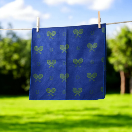 Tennis Dish Towel - Night Match Blue