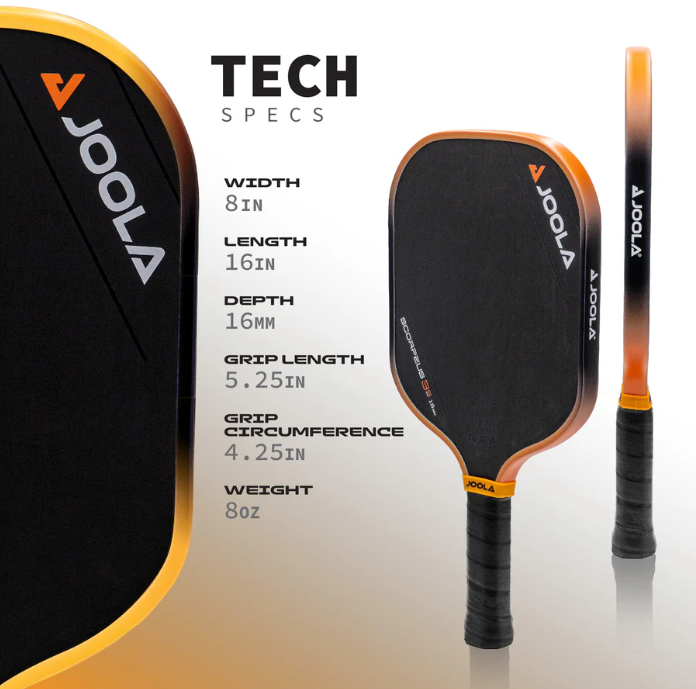 Joola Scorpeus 3S Collin Johns 16mm Pickleball Paddle