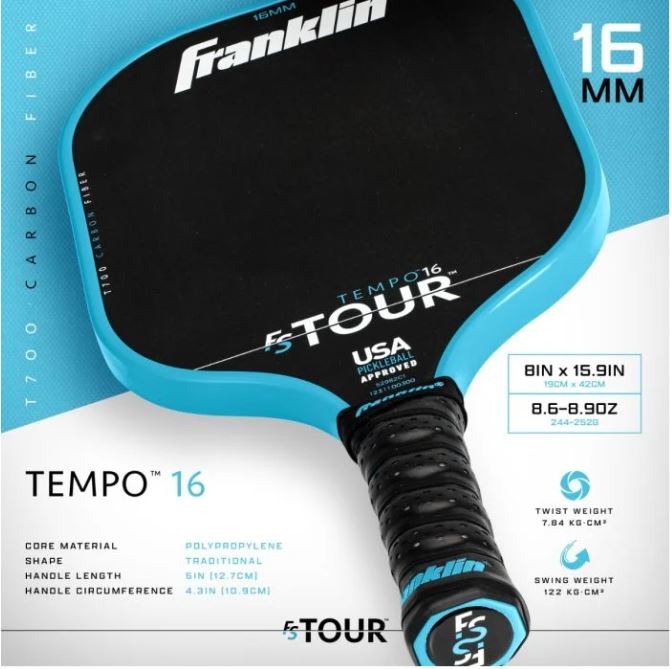 Franklin FS Tour Tempo 16mm Pickleball Paddle