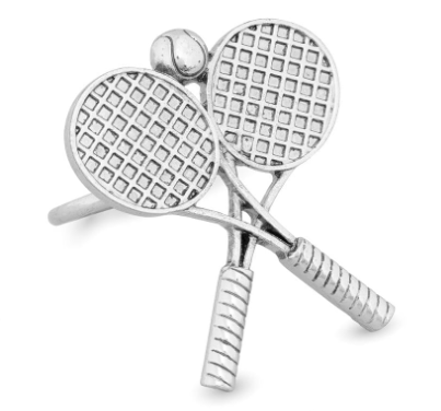 Tennis Racquet Napkin Rings Set of 4