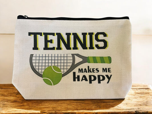 Tennis Makes Me Happy Toiletry Bag