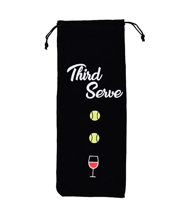 Reusable Tennis-Themed Wine Bag – "Third Serve"