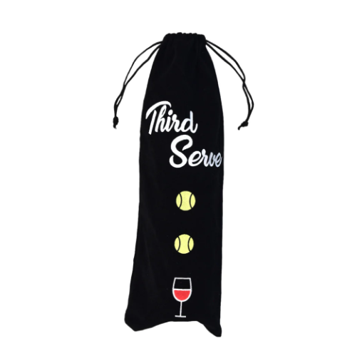 Reusable Tennis-Themed Wine Bag – "Third Serve"