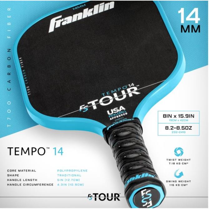 Franklin FS Tour Tempo 14mm Pickleball Paddle