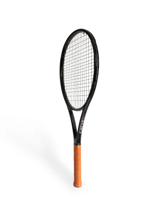 carve 97 adtouch tennis racquet black frame with faux leather grip