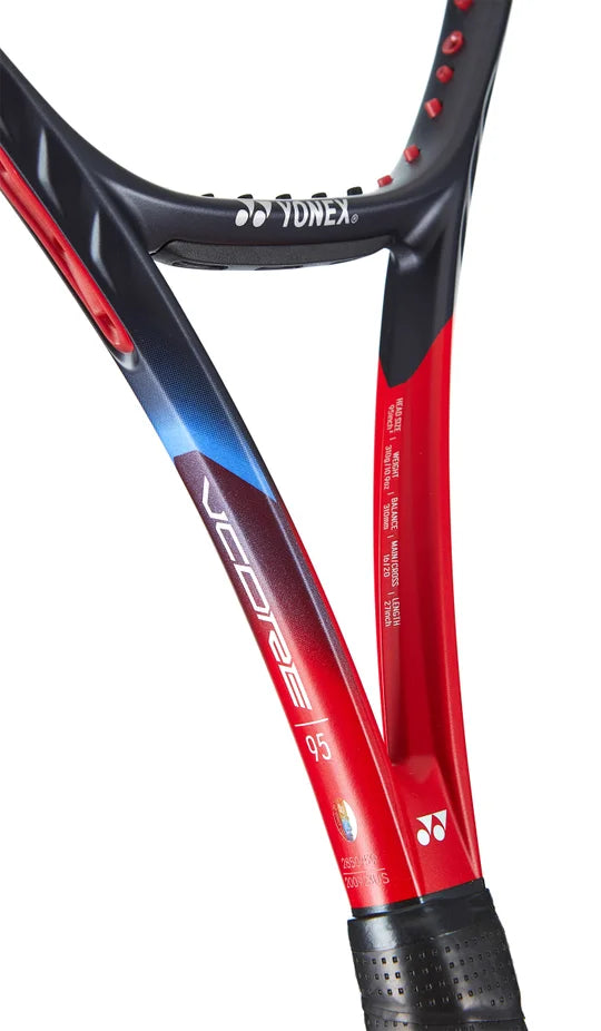 Yonex  VCore 95 v.7 Unstrung Tennis Racquet- Scarlet