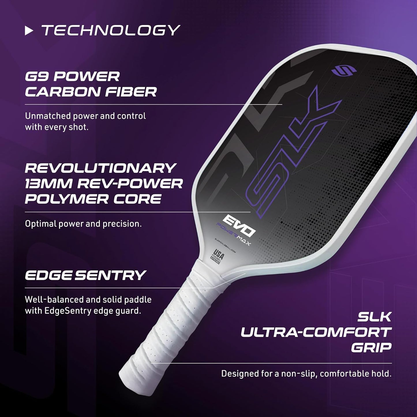 Selkirk Evo Power Max 13mm Carbon Fiber Pickleball Paddle