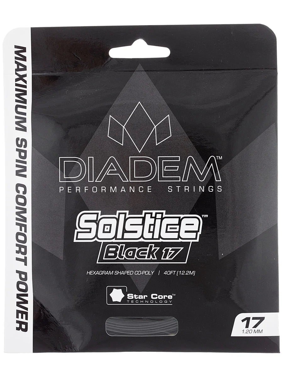 Solstice Diamond Line DIADEM Performance Strings Solstice 1.20 - 17 Gauge BLACK – The Tennis ...